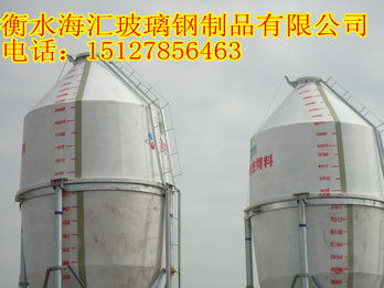 玻璃钢饲料塔 玻璃钢料塔 饲料塔 自动上料玻璃钢饲料塔产品图片高清大图